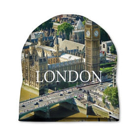 Шапка 3D с принтом Улицы Лондона в Курске, 100% полиэстер | универсальный размер, печать по всей поверхности изделия | city | england | london | united kingdom | англия | великобритания | город | лондон
