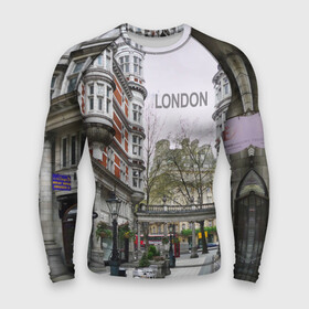 Мужской рашгард 3D с принтом Улицы Лондона в Курске,  |  | boulevard | city | england | london | street | united kingdom | англия | бульвар | великобритания | город | лондон | улица