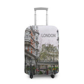 Чехол для чемодана 3D с принтом Улицы Лондона в Курске, 86% полиэфир, 14% спандекс | двустороннее нанесение принта, прорези для ручек и колес | boulevard | city | england | london | street | united kingdom | англия | бульвар | великобритания | город | лондон | улица