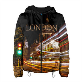Женская куртка 3D с принтом Улицы Лондона в Курске, ткань верха — 100% полиэстер, подклад — флис | прямой крой, подол и капюшон оформлены резинкой с фиксаторами, два кармана без застежек по бокам, один большой потайной карман на груди. Карман на груди застегивается на липучку | city | england | lights | london | night | street | united kingdom | англия | великобритания | город | лондон | ночь | огни | улица