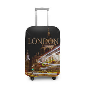 Чехол для чемодана 3D с принтом Улицы Лондона в Курске, 86% полиэфир, 14% спандекс | двустороннее нанесение принта, прорези для ручек и колес | city | england | lights | london | night | street | united kingdom | англия | великобритания | город | лондон | ночь | огни | улица