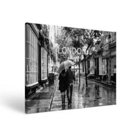 Холст прямоугольный с принтом Улицы Лондона в Курске, 100% ПВХ |  | Тематика изображения на принте: англия | бульвар | великобритания | влюбленные | дождь | зонтик | лондон | улица