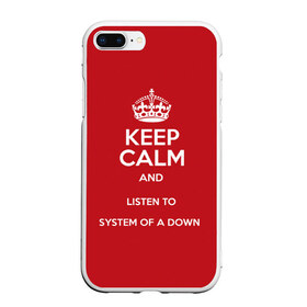 Чехол для iPhone 7Plus/8 Plus матовый с принтом Keep Calm SOAD в Курске, Силикон | Область печати: задняя сторона чехла, без боковых панелей | soad | system of a down