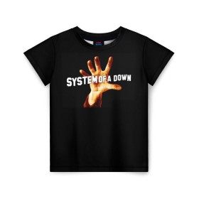 Детская футболка 3D с принтом System of a down в Курске, 100% гипоаллергенный полиэфир | прямой крой, круглый вырез горловины, длина до линии бедер, чуть спущенное плечо, ткань немного тянется | soad | system of a down