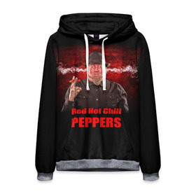 Мужская толстовка 3D с принтом Red Hot Chili Peppers в Курске, 100% полиэстер | двухслойный капюшон со шнурком для регулировки, мягкие манжеты на рукавах и по низу толстовки, спереди карман-кенгуру с мягким внутренним слоем. | звезда | красный | кумир | музыка | перец | рок | рок группа | хит