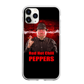 Чехол для iPhone 11 Pro матовый с принтом Red Hot Chili Peppers в Курске, Силикон |  | Тематика изображения на принте: звезда | красный | кумир | музыка | перец | рок | рок группа | хит