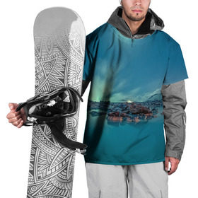 Накидка на куртку 3D с принтом Сибирь в Курске, 100% полиэстер |  | Тематика изображения на принте: море | пейзаж