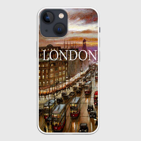 Чехол для iPhone 13 mini с принтом Улицы Лондона в Курске,  |  | city | england | london | united kingdom | англия | великобритания | город | лондон | ночь | огни | улица
