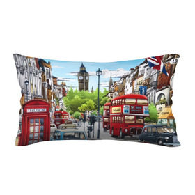 Подушка 3D антистресс с принтом Улицы Лондона в Курске, наволочка — 100% полиэстер, наполнитель — вспененный полистирол | состоит из подушки и наволочки на молнии | city | england | london | united kingdom | англия | великобритания | город | лондон