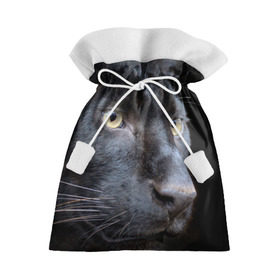 Подарочный 3D мешок с принтом Черная пантера в Курске, 100% полиэстер | Размер: 29*39 см | Тематика изображения на принте: животные | кис | киска | кот | котенок | котик | кошечка | кошка | пантера | рысь | тигр | хищник