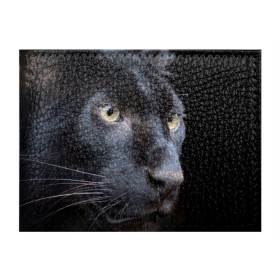 Обложка для студенческого билета с принтом Черная пантера в Курске, натуральная кожа | Размер: 11*8 см; Печать на всей внешней стороне | животные | кис | киска | кот | котенок | котик | кошечка | кошка | пантера | рысь | тигр | хищник