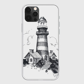 Чехол для iPhone 12 Pro Max с принтом Маяк в Курске, Силикон |  | Тематика изображения на принте: вмф | карандаш | маяк | море | моряк | речник | флот