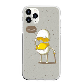 Чехол для iPhone 11 Pro матовый с принтом Яйцо приветствует в Курске, Силикон |  | cook | eat | egg | food | funny | hello | smile | еда | кухня | повар | привет | прикол | смайл | улыбка | яйцо