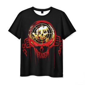 Мужская футболка 3D с принтом Megadeth #6 в Курске, 100% полиэфир | прямой крой, круглый вырез горловины, длина до линии бедер | dave | megadeth | metal rock | mustaine | rattlehead | thrash | vic | дейв | мастейн | мегадет | метал | рок | треш