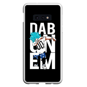 Чехол для Samsung S10E с принтом Super God Dab в Курске, Силикон | Область печати: задняя сторона чехла, без боковых панелей | Тематика изображения на принте: anime | dragon ball | god | saiyan | драгонболл | дракон | жемчуг