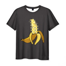 Мужская футболка 3D с принтом XXX Banana в Курске, 100% полиэфир | прямой крой, круглый вырез горловины, длина до линии бедер | Тематика изображения на принте: banana | erotic | food | fruit | funny | hipster | xxx | банан | еда | прикол | фрукт | хипстер
