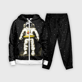 Детский костюм 3D с принтом Космонавт с уточкой в Курске,  |  | астронавт | ванна | галактика | звезды | космонавт | планета | утка | уточка