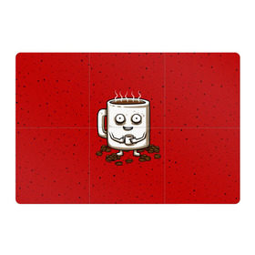 Магнитный плакат 3Х2 с принтом Кофейный пьяница в Курске, Полимерный материал с магнитным слоем | 6 деталей размером 9*9 см | Тематика изображения на принте: coffee | tea | кофе | кружка | утро | чай | чашка