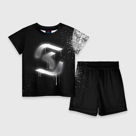 Детский костюм с шортами 3D с принтом cs:go   SK Gaming (Black collection) в Курске,  |  | cs | csgo | sk | го | кс | ск