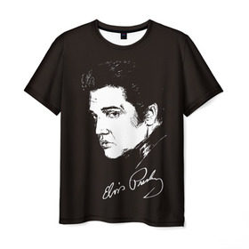 Мужская футболка 3D с принтом Элвис Пресли в Курске, 100% полиэфир | прямой крой, круглый вырез горловины, длина до линии бедер | америка | король | музыка | о.м.с.к. | поп | пресли | ретро | рок | элвис