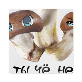 Магнит виниловый Квадрат с принтом Грибы с Рязани в Курске, полимерный материал с магнитным слоем | размер 9*9 см, закругленные углы | Тематика изображения на принте: anime | rzn | аниме | глаза | гриб | грибы | грибы с глазами | рзн | рязань
