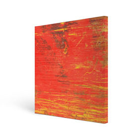 Холст квадратный с принтом Потертости в Курске, 100% ПВХ |  | абстракция | красная | оранжевая | потертая | старая | текстура | цвет | яркая