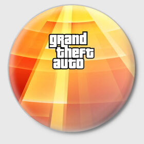 Значок с принтом GTA в Курске,  металл | круглая форма, металлическая застежка в виде булавки | game | grang theft auto | gta | игра | игрок