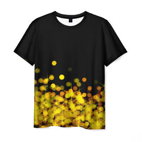 Мужская футболка 3D с принтом Мерцающий блеск в Курске, 100% полиэфир | прямой крой, круглый вырез горловины, длина до линии бедер | color | colour | glim | glow | light | lights | shine | society | world | блеск | великолепие | глянец | лоск | свет | сияние | солнечный свет