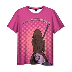 Мужская футболка 3D с принтом Follow the girl в Курске, 100% полиэфир | прямой крой, круглый вырез горловины, длина до линии бедер | Тематика изображения на принте: иди за мной