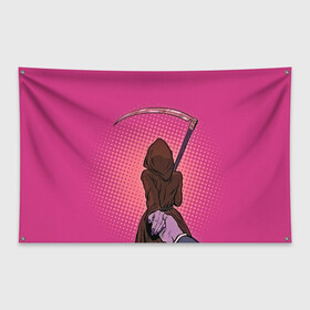 Флаг-баннер с принтом Follow the girl в Курске, 100% полиэстер | размер 67 х 109 см, плотность ткани — 95 г/м2; по краям флага есть четыре люверса для крепления | иди за мной
