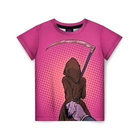 Детская футболка 3D с принтом Follow the girl в Курске, 100% гипоаллергенный полиэфир | прямой крой, круглый вырез горловины, длина до линии бедер, чуть спущенное плечо, ткань немного тянется | иди за мной