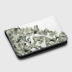 Картхолдер с принтом с принтом Денежный ветер в Курске, натуральная матовая кожа | размер 7,3 х 10 см; кардхолдер имеет 4 кармана для карт; | баксы | банкноты | деньги | доллары | купюры