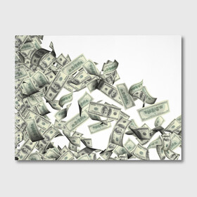Альбом для рисования с принтом Денежный ветер в Курске, 100% бумага
 | матовая бумага, плотность 200 мг. | Тематика изображения на принте: баксы | банкноты | деньги | доллары | купюры
