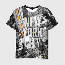 Мужская футболка 3D с принтом Улицы Нью-Йорка в Курске, 100% полиэфир | прямой крой, круглый вырез горловины, длина до линии бедер | Тематика изображения на принте: buildings | cars | city | height | new york | skyscrapers | street | taxis | united states of america | usa | высота | город | здания | машины | нью йорк | соединенные штаты америки | сша | такси | улица