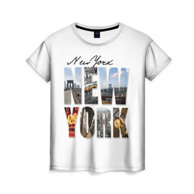 Женская футболка 3D с принтом Улицы Нью-Йорка в Курске, 100% полиэфир ( синтетическое хлопкоподобное полотно) | прямой крой, круглый вырез горловины, длина до линии бедер | new | us | york | город | соединенные штаты америки | сша
