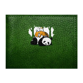 Обложка для студенческого билета с принтом Милая панда в Курске, натуральная кожа | Размер: 11*8 см; Печать на всей внешней стороне | Тематика изображения на принте: большая | джунгли | енот | зайка | милая | панда | пушистая