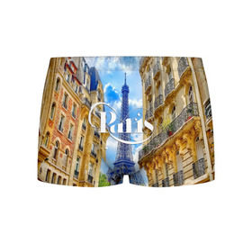 Мужские трусы 3D с принтом Париж, Эйфелева башня в Курске, 50% хлопок, 50% полиэстер | классическая посадка, на поясе мягкая тканевая резинка | architecture | city | eiffel tower | houses | paris | street | the sky | архитектура | город | дома | небо | париж | улица | эйфелева башня