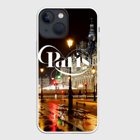 Чехол для iPhone 13 mini с принтом Улицы Парижа в Курске,  |  | architecture | city | houses | lights | night | paris | street | traffic lights | архитектура | город | дома | ночь | огни | париж | светофоры | улица