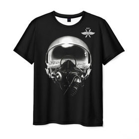 Мужская футболка 3D с принтом ВВС в Курске, 100% полиэфир | прямой крой, круглый вырез горловины, длина до линии бедер | 23
