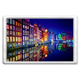 Магнит 45*70 с принтом Амстердама, Нидерланды в Курске, Пластик | Размер: 78*52 мм; Размер печати: 70*45 | amsterdam | boat | bright | color | lights | night | pier | rainbow | reflection | the city | the netherlands | the strait | water | амстердама | вода | город | лодка | нидерланды | ночь | огни | отражение | причал | пролив | радуга | цвет | яркий