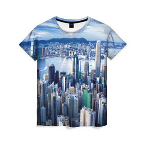 Женская футболка 3D с принтом Гонконг, Китай в Курске, 100% полиэфир ( синтетическое хлопкоподобное полотно) | прямой крой, круглый вырез горловины, длина до линии бедер | architecture | boats | china | city | hong kong | houses | mountains | sea | sky | skyscrapers | water | архитектура | вода | гонконг | город | горы | дома | китай | корабли | море | небо