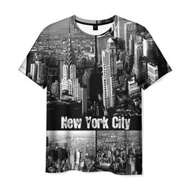 Мужская футболка 3D с принтом Улицы Нью-Йорка в Курске, 100% полиэфир | прямой крой, круглый вырез горловины, длина до линии бедер | city | collage | houses | new york | skyscrapers | streets | usa | город | дома | коллаж | нью йорка | сша | улицы