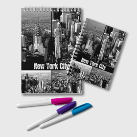 Блокнот с принтом Улицы Нью-Йорка в Курске, 100% бумага | 48 листов, плотность листов — 60 г/м2, плотность картонной обложки — 250 г/м2. Листы скреплены удобной пружинной спиралью. Цвет линий — светло-серый
 | city | collage | houses | new york | skyscrapers | streets | usa | город | дома | коллаж | нью йорка | сша | улицы