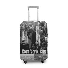 Чехол для чемодана 3D с принтом Улицы Нью-Йорка в Курске, 86% полиэфир, 14% спандекс | двустороннее нанесение принта, прорези для ручек и колес | Тематика изображения на принте: city | collage | houses | new york | skyscrapers | streets | usa | город | дома | коллаж | нью йорка | сша | улицы