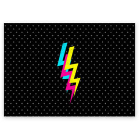 Поздравительная открытка с принтом Electrico в Курске, 100% бумага | плотность бумаги 280 г/м2, матовая, на обратной стороне линовка и место для марки
 | bold | electic | electrico | electro | hipster | lightning | style | tesla | thunder | volt | zeus | вольт | гром | зевс | молния | стиль | тесла | хипстер | электрик | электричество | электро