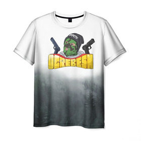 Мужская футболка 3D с принтом OGREBESH! в Курске, 100% полиэфир | прямой крой, круглый вырез горловины, длина до линии бедер | проект партизан