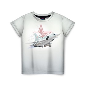 Детская футболка 3D с принтом Ту-22 в Курске, 100% гипоаллергенный полиэфир | прямой крой, круглый вырез горловины, длина до линии бедер, чуть спущенное плечо, ткань немного тянется | авиация