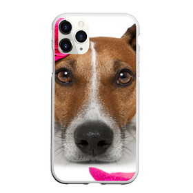 Чехол для iPhone 11 Pro матовый с принтом Джек рассел с розой в Курске, Силикон |  | волкодав | дворняжка | джек | джек рассел | домашние животные | любимец | мопс | овчарка | пес | песик | питомец | рассел | сенбернар | собака | собачка