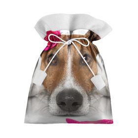 Подарочный 3D мешок с принтом Джек рассел с розой в Курске, 100% полиэстер | Размер: 29*39 см | волкодав | дворняжка | джек | джек рассел | домашние животные | любимец | мопс | овчарка | пес | песик | питомец | рассел | сенбернар | собака | собачка