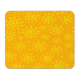 Коврик прямоугольный с принтом Солнышко в Курске, натуральный каучук | размер 230 х 185 мм; запечатка лицевой стороны | желтый | паттерн | солнце | яркий